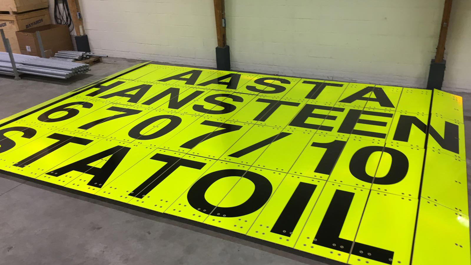 Aasta Hansteen Platform Identification panels by Blomsma Signs & Safety