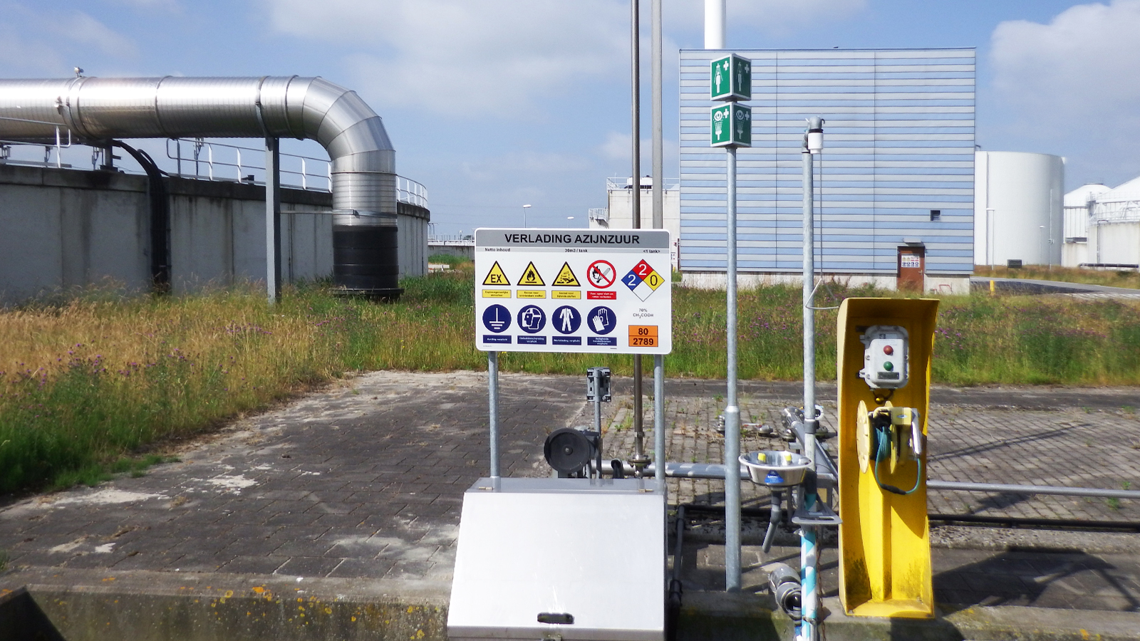 Safety signage and composite signage Delfluent water purification plant Blomsma Signs & Safety