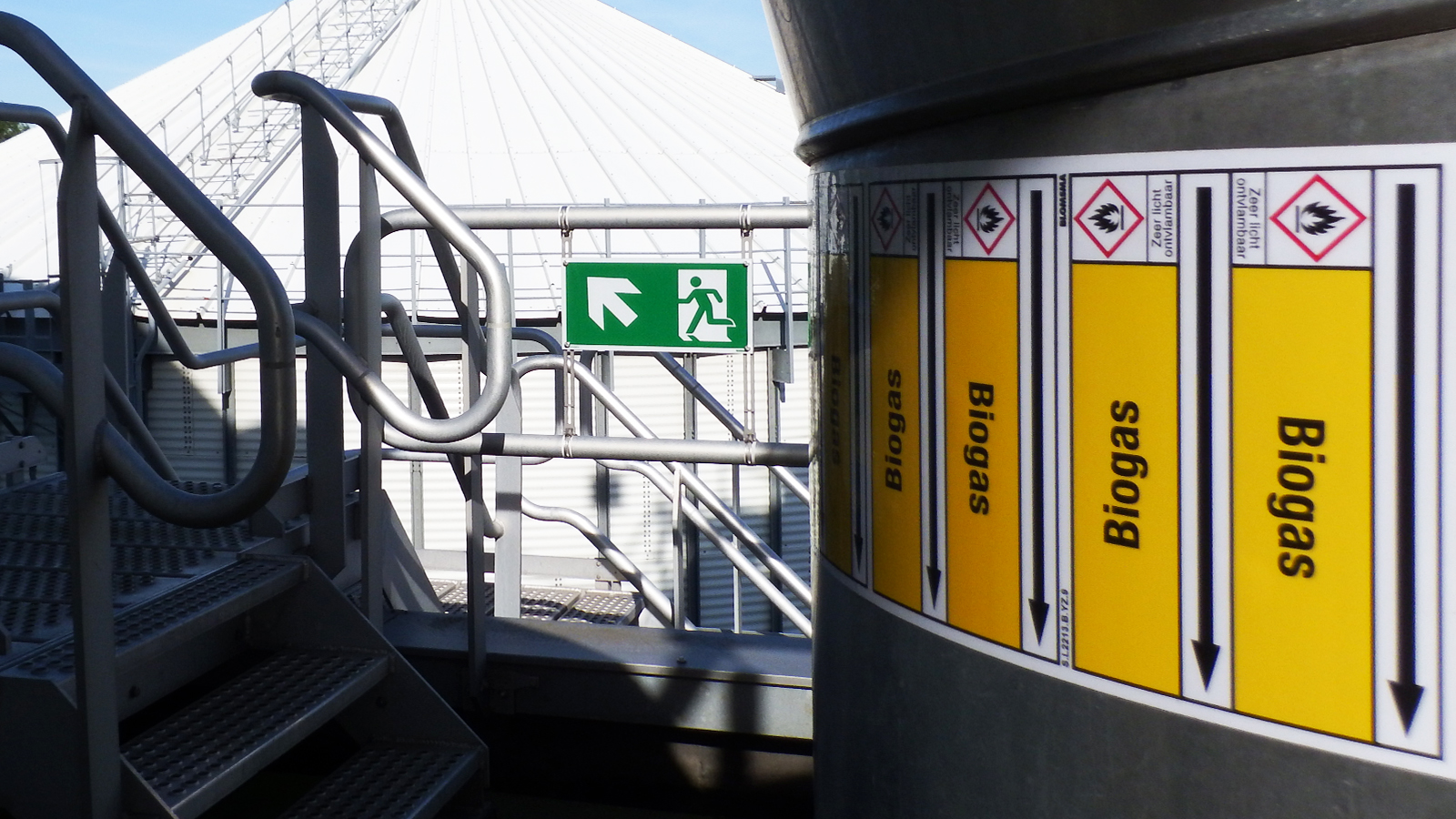 Pipe marking and Safety signage Delfluent water purification plant Blomsma Signs & Safety