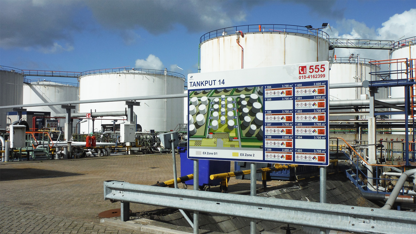 Odfjell Terminals Rotterdam tank marking by Blomsma Signs & Safety