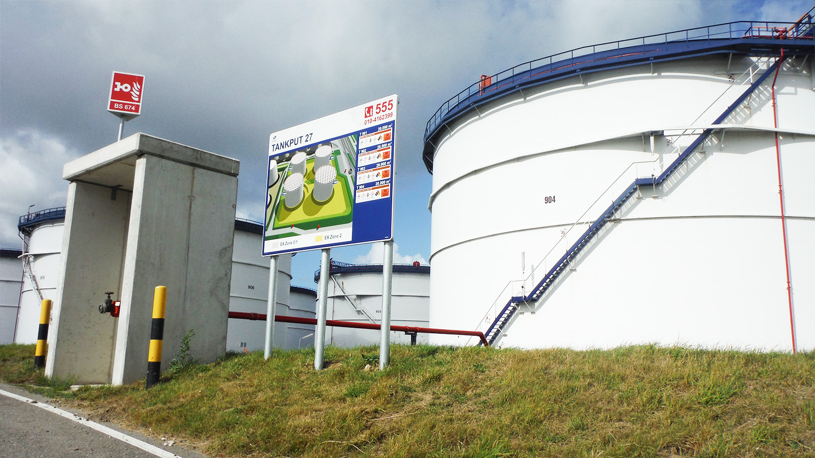 Odfjell Terminals Rotterdam tank marking by Blomsma Signs & Safety