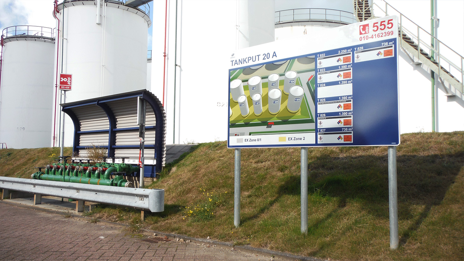 Odfjell Terminals Rotterdam tank marking by Blomsma Signs & Safety