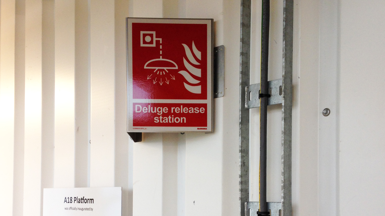 Safety signage Petrogas E&P A18 platform by Blomsma Signs& Safety