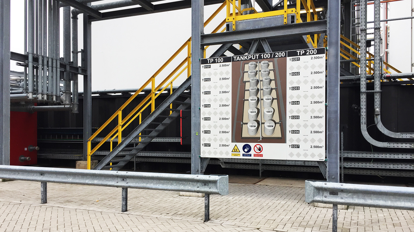 Tank marking Rubis terminal Rotterdam by Blomsma Signs & Safety
