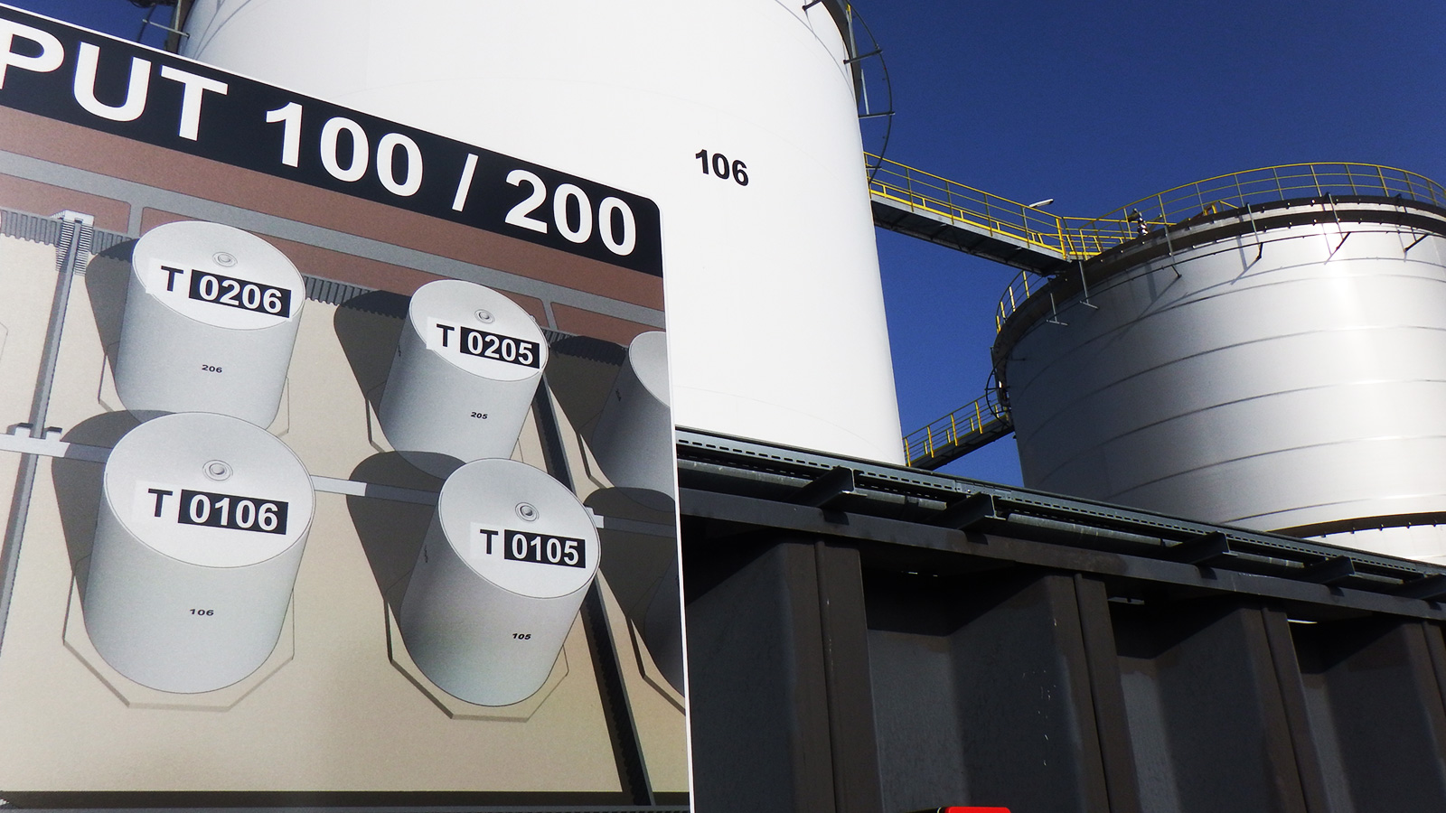 Tank marking Rubis terminal Rotterdam by Blomsma Signs & Safety