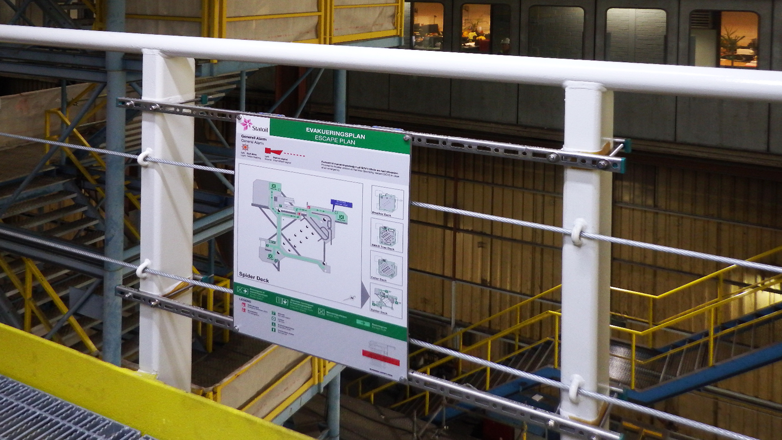 Evacuation plans Oseberg Vestflanken 2 platform by Blomsma Signs & Safety