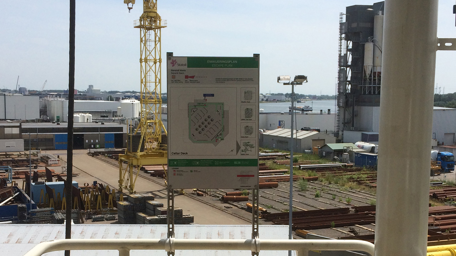 Evacuation plans Oseberg Vestflanken 2 platform by Blomsma Signs & Safety