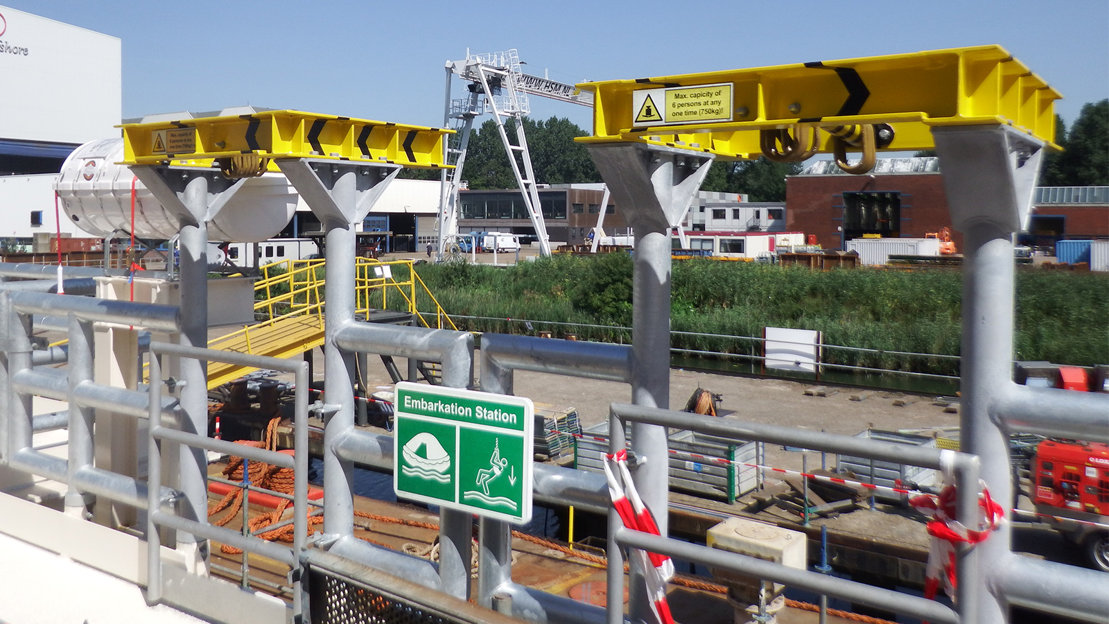 Platform Identification Signs and Safety signage on Clyde platform of Talisman-Sinopec by Blomsma Signs & Safety