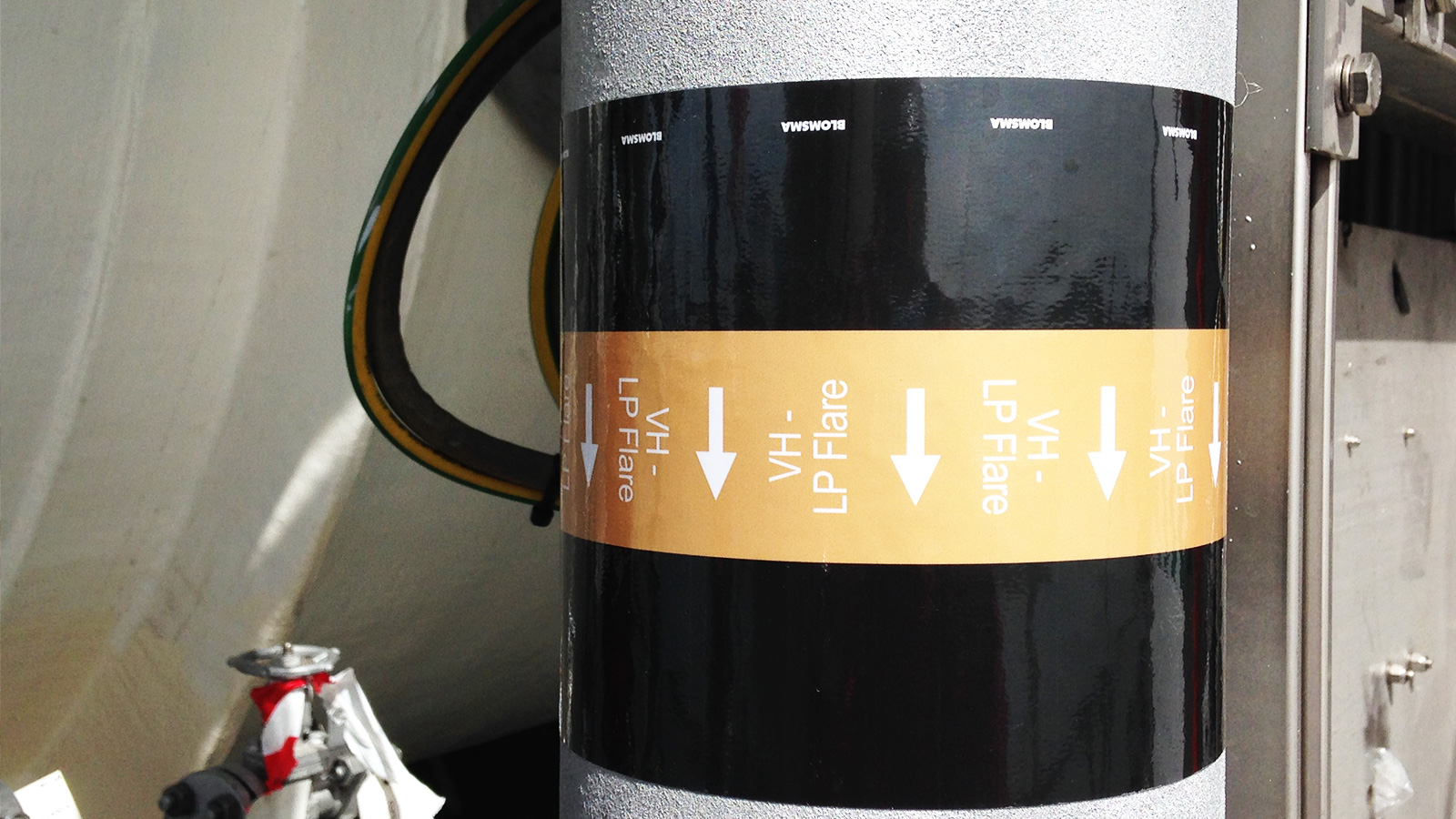 Platform Identification Signs and Safety signage on Clyde platform of Talisman-Sinopec by Blomsma Signs & Safety