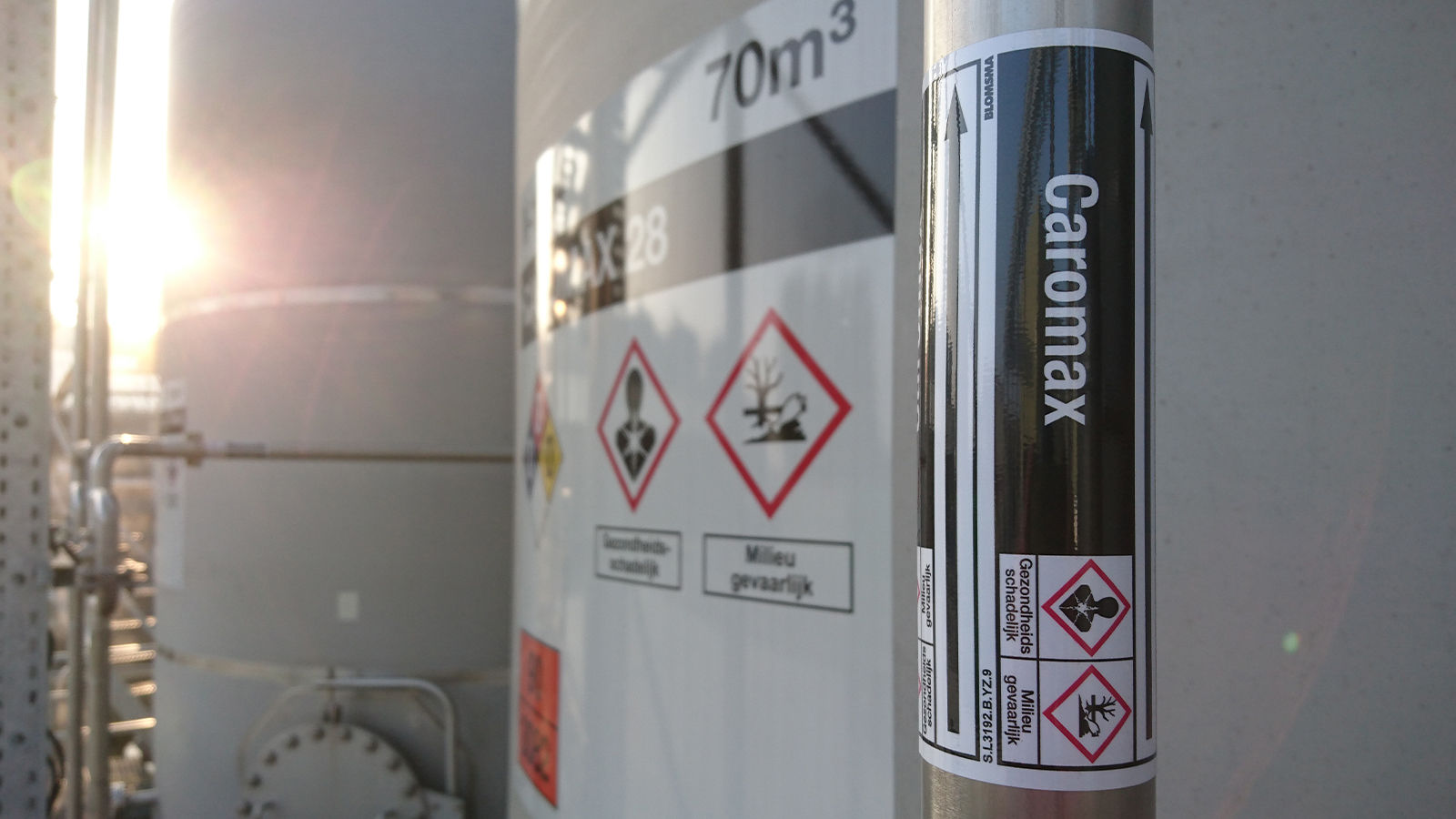 Pipe marking and Tank marking Cerexagri by Blomsma Signs & Safety