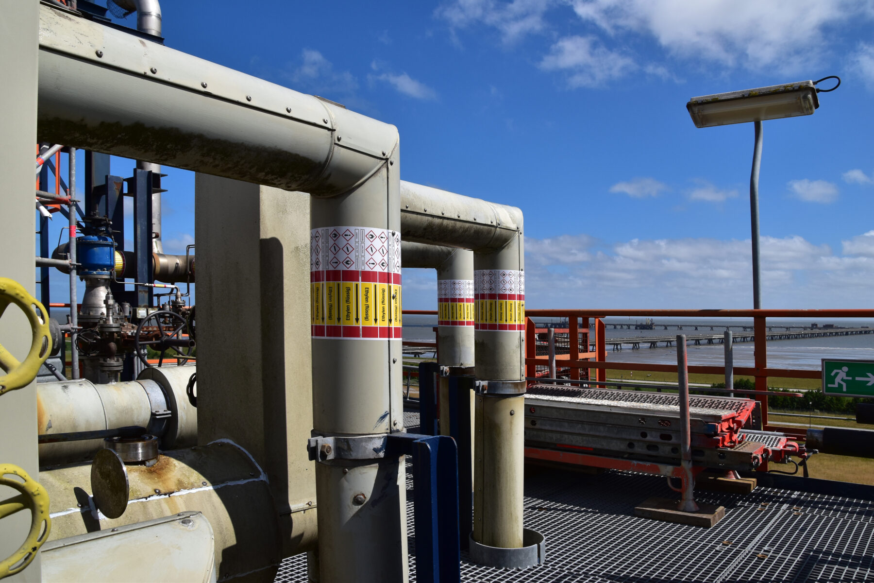 Mark and identify pipelines containing hazardous substances