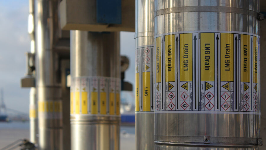 LNG Drain Pipe Marking