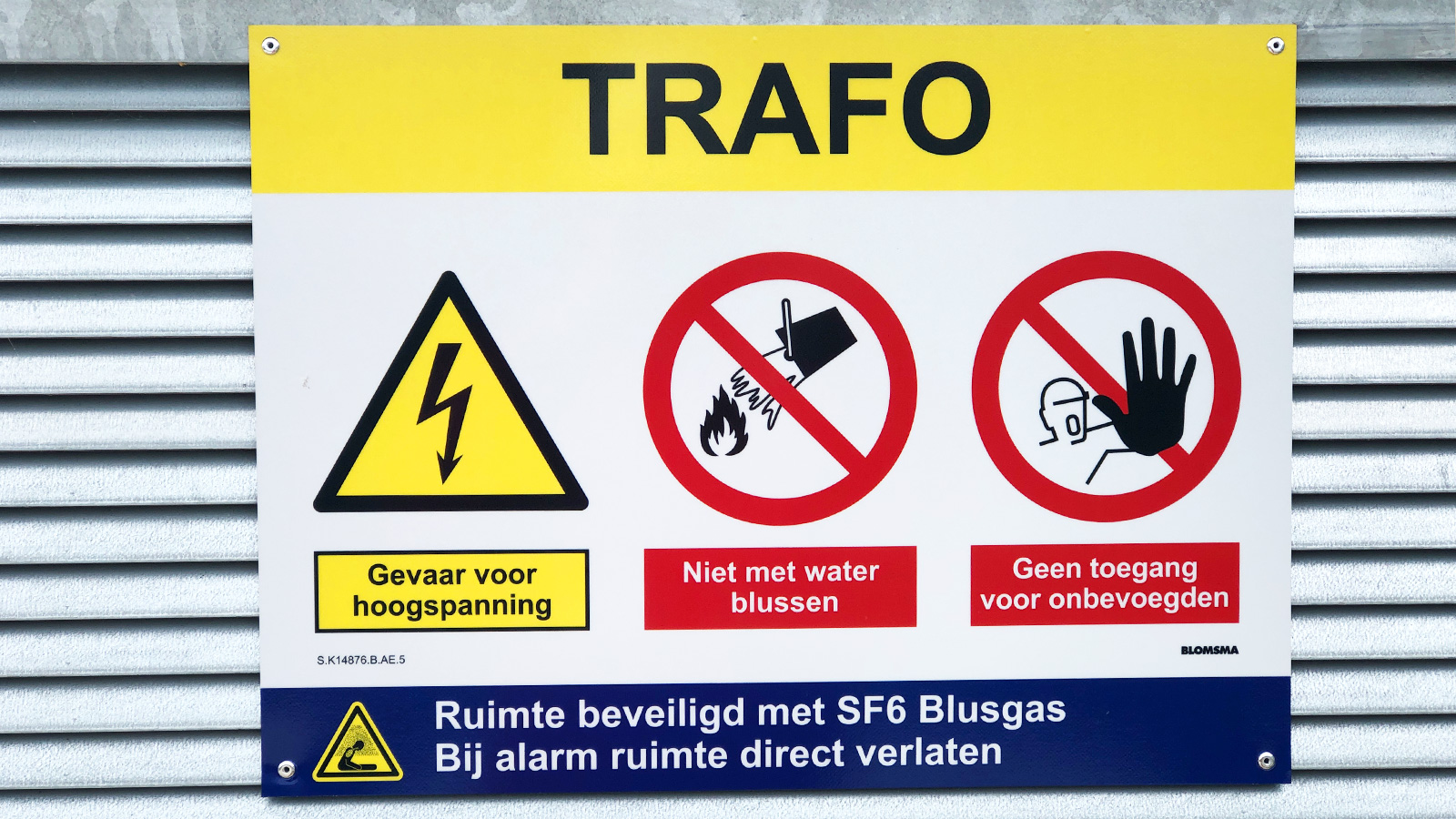 Composite signage TRIAS Westland Geothermal site by Blomsma Signs & Safety