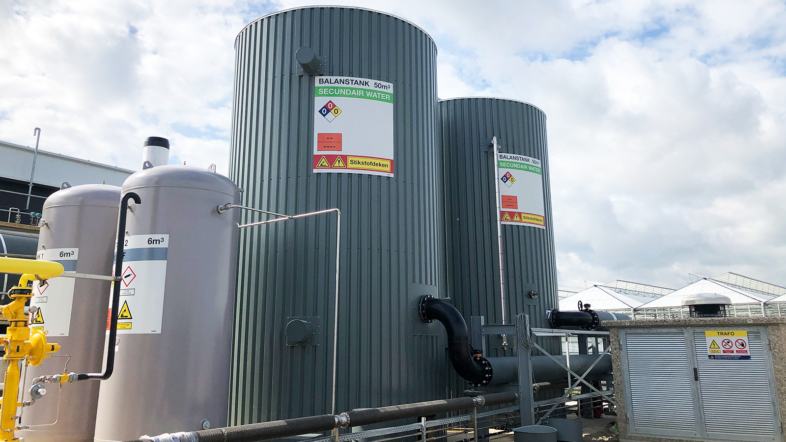 Tank marking ISO20560 TRIAS Westland Geothermal site by Blomsma Signs & Safety