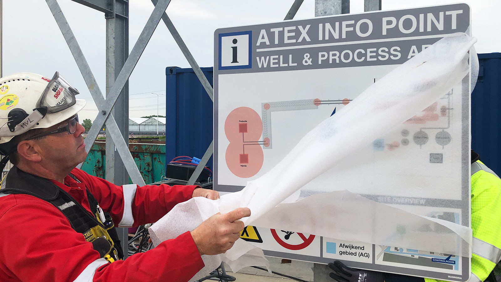 EX zone marking TRIAS Westland Geothermal site by Blomsma Signs & Safety