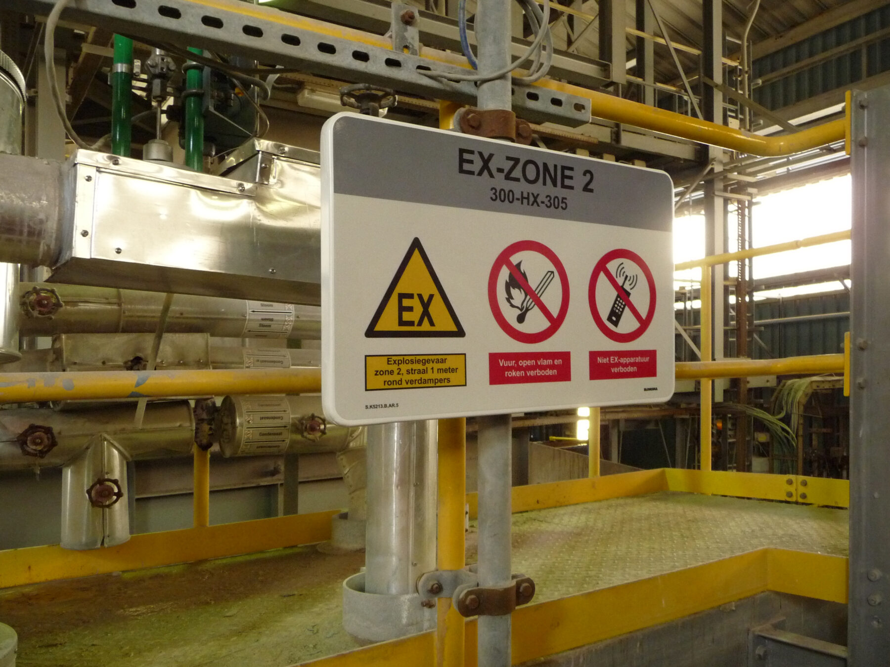 ATEX borden bij explosieve atmosfeer