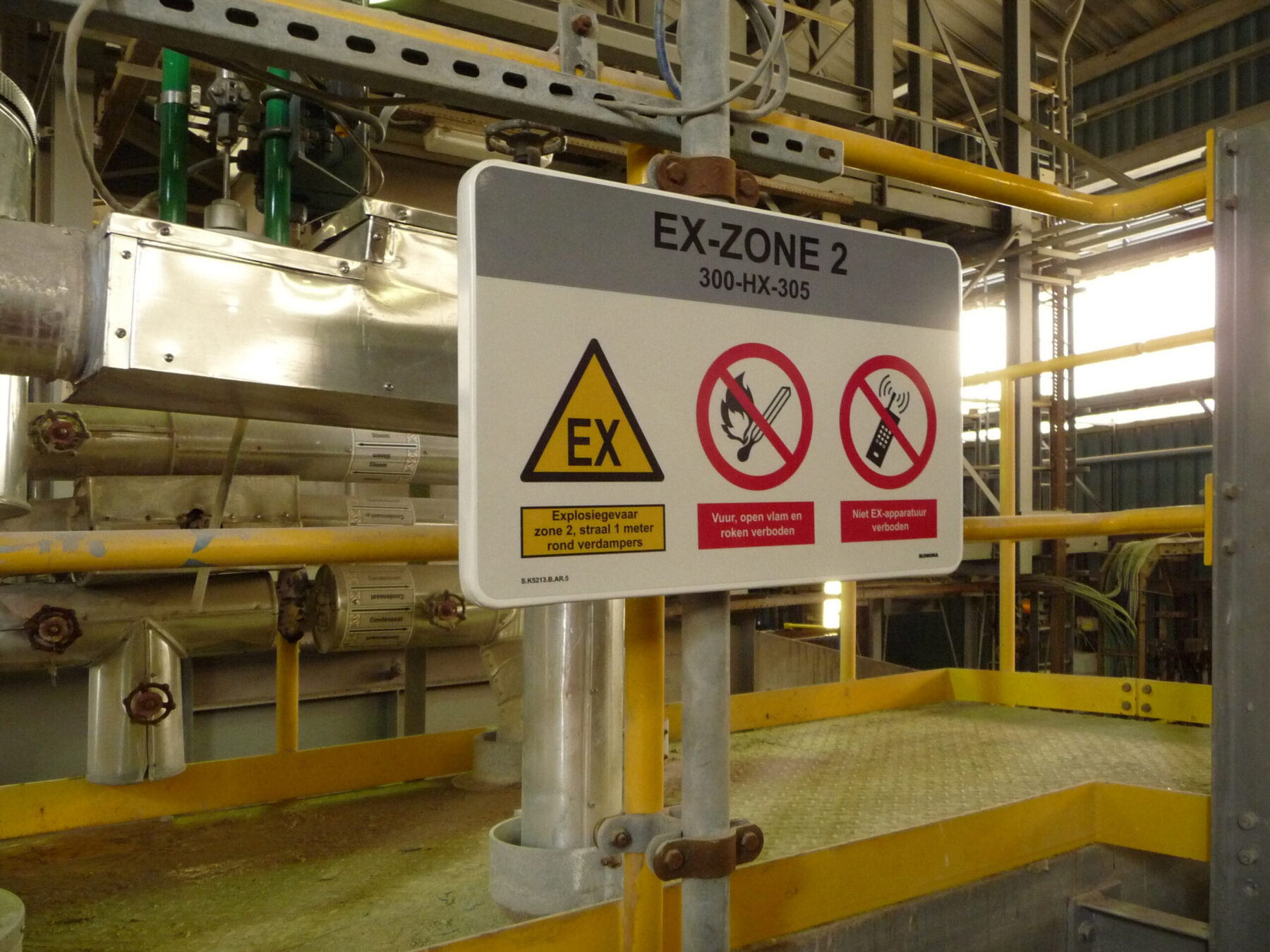 ATEX borden bij explosieve atmosfeer