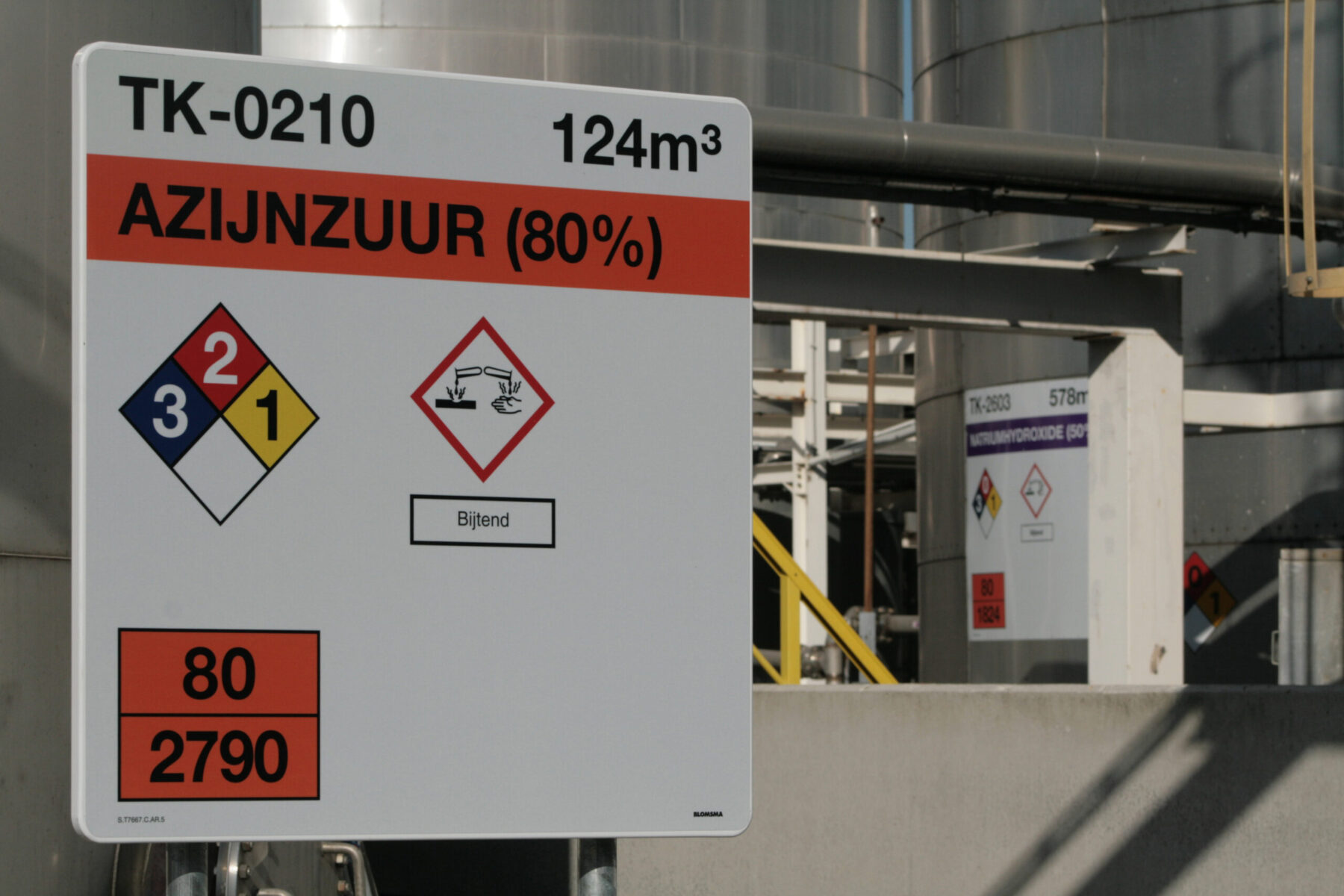 Tankkennzeichnung als Teil der Sicherheitszeichen