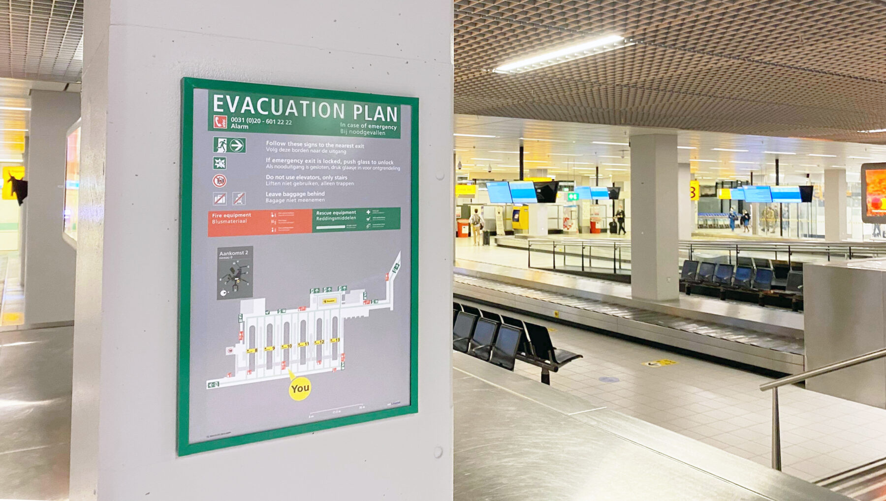Ontruimingsplattegronden Luchthaven Schiphol