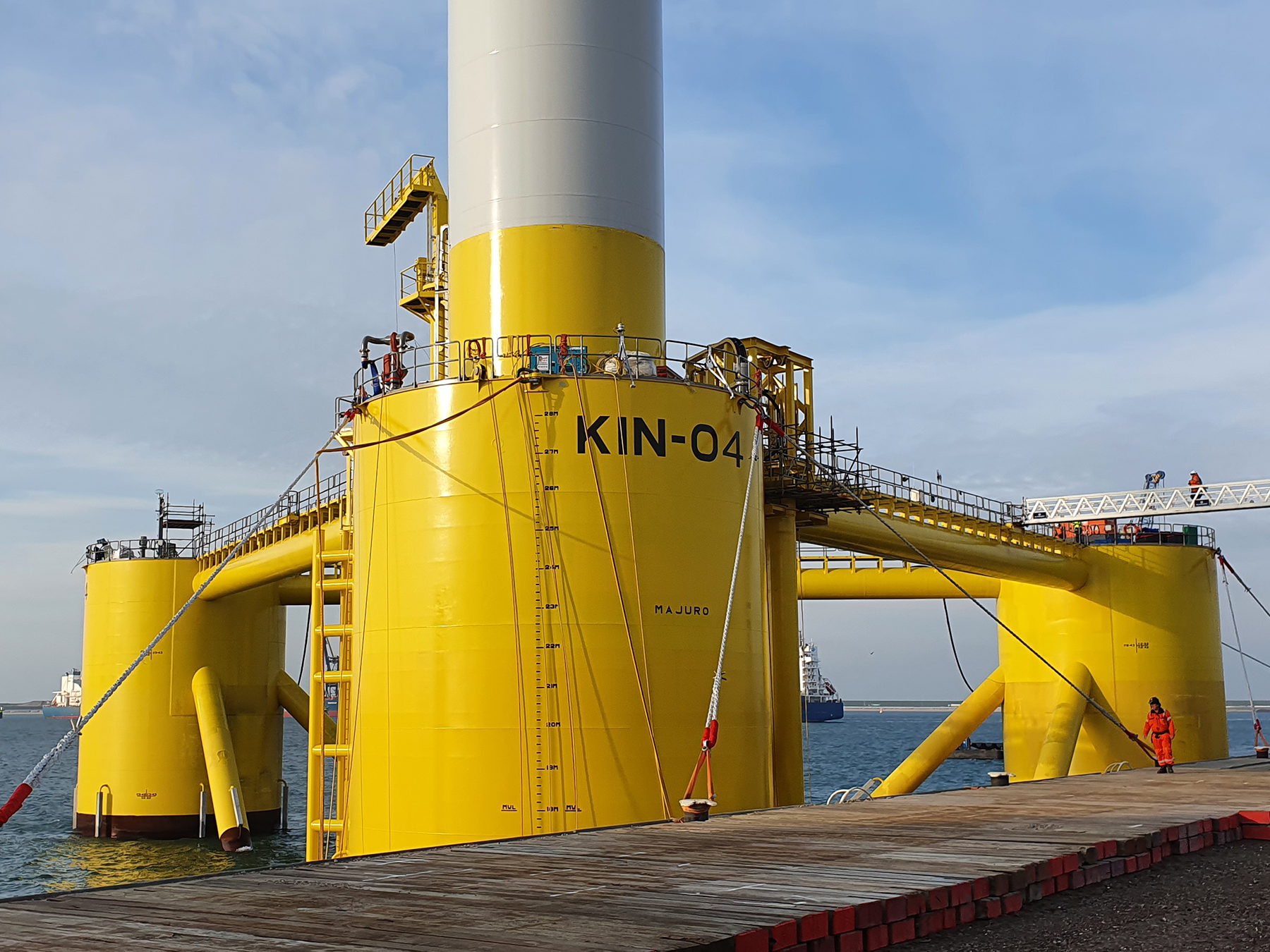 Offshore wind turbine signs and marking