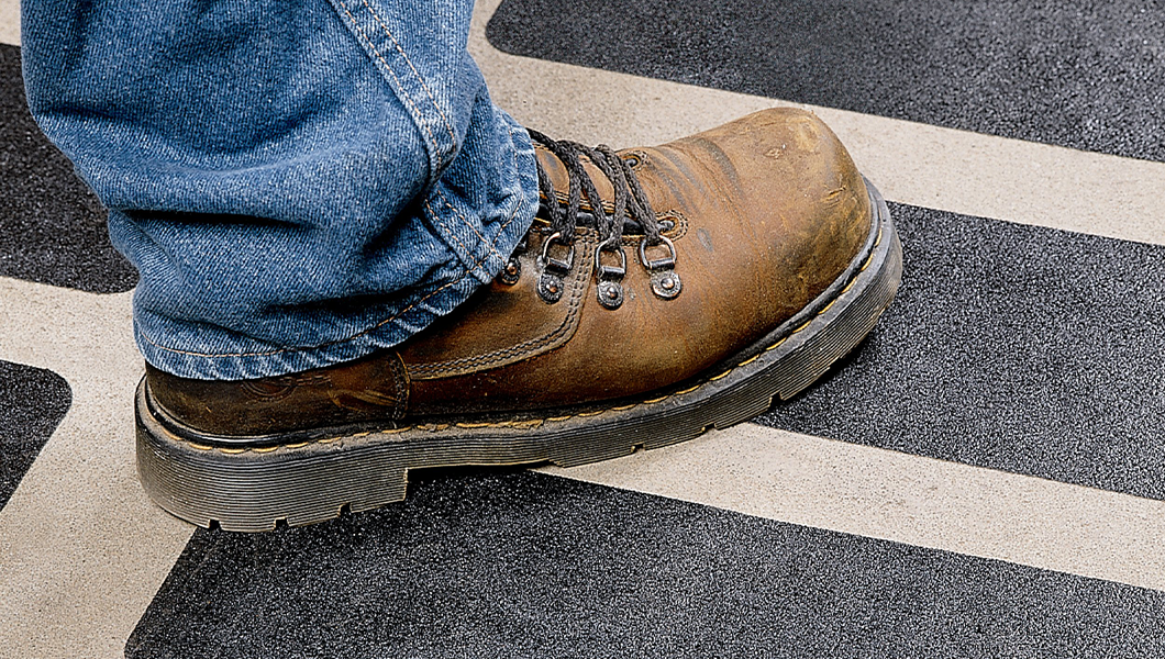 Antislip folie voor intensief voetgangersverkeer