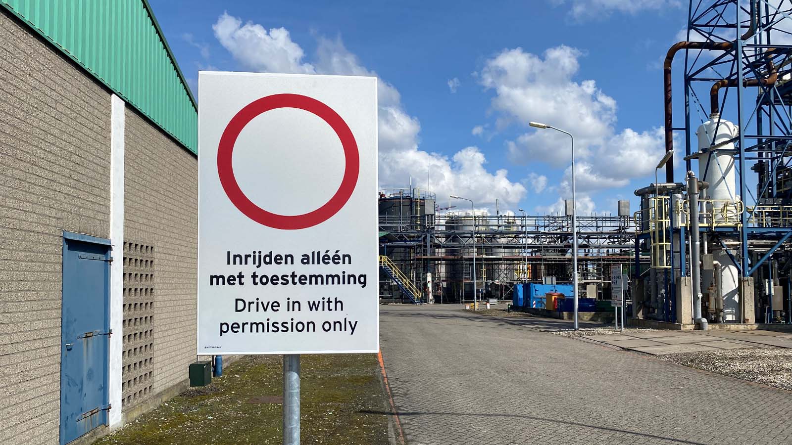 Safety signage, EX zone signs, wayfinding Delamine Delfzijl by Blomsma Signs & Safety