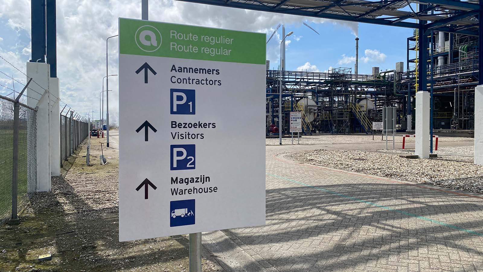 Safety signage, EX zone signs, wayfinding Delamine Delfzijl by Blomsma Signs & Safety