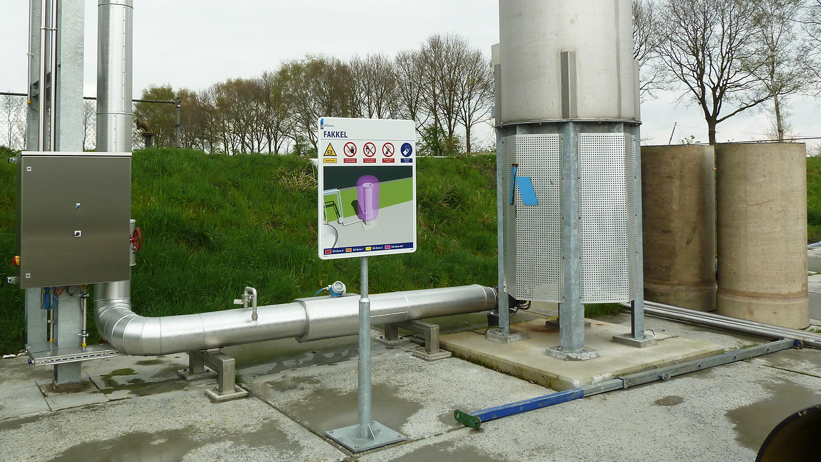 Waterzuivering veiligheidssignalering EX zone door Blomsma Signs & Safety