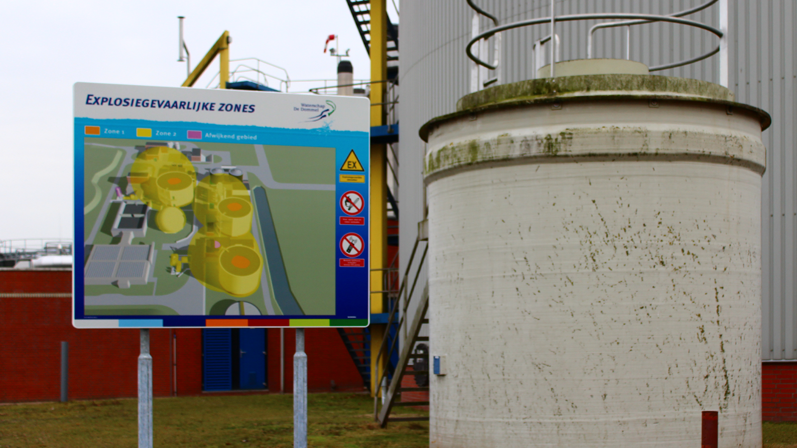 Waterzuivering veiligheidssignalering EX zone door Blomsma Signs & Safety