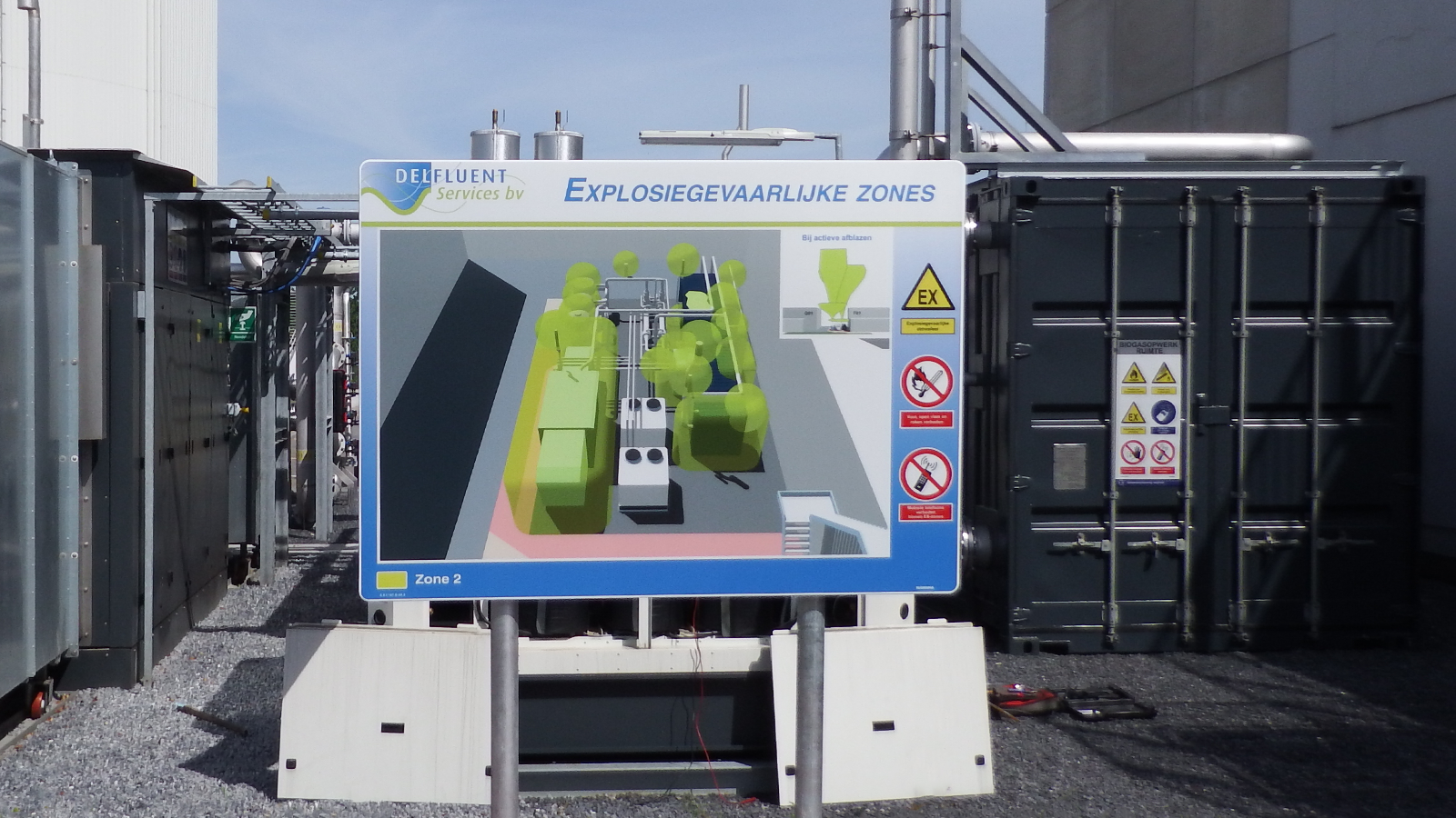 Waterzuivering veiligheidssignalering EX zone door Blomsma Signs & Safety