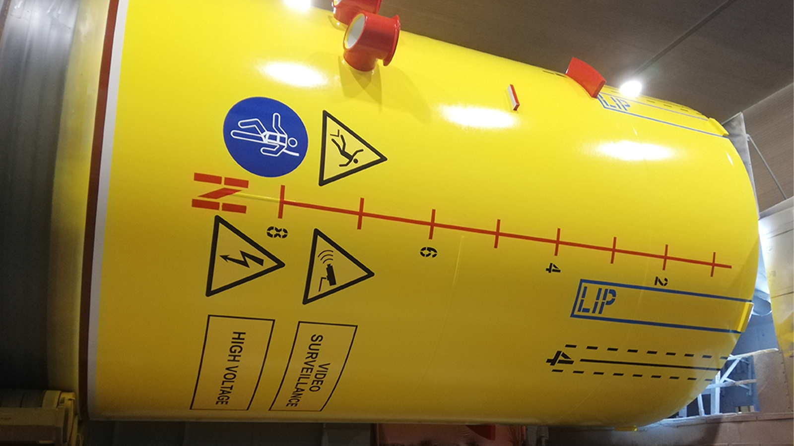 Offshore wind monopile markering and signage Van Ginkel Groep by Blomsma Signs & Safety