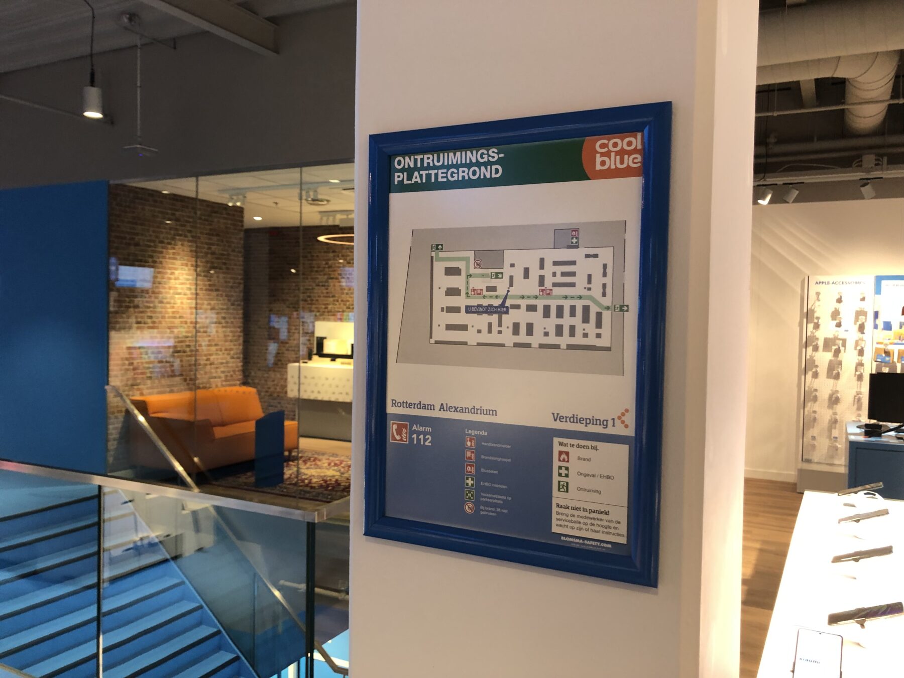 Evacuation plans for Coolblue provided by Blomsma Signs & Safety