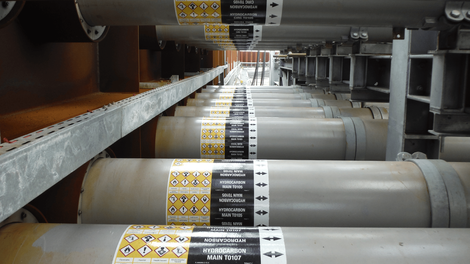 pipe marking HES Hartel Terminal