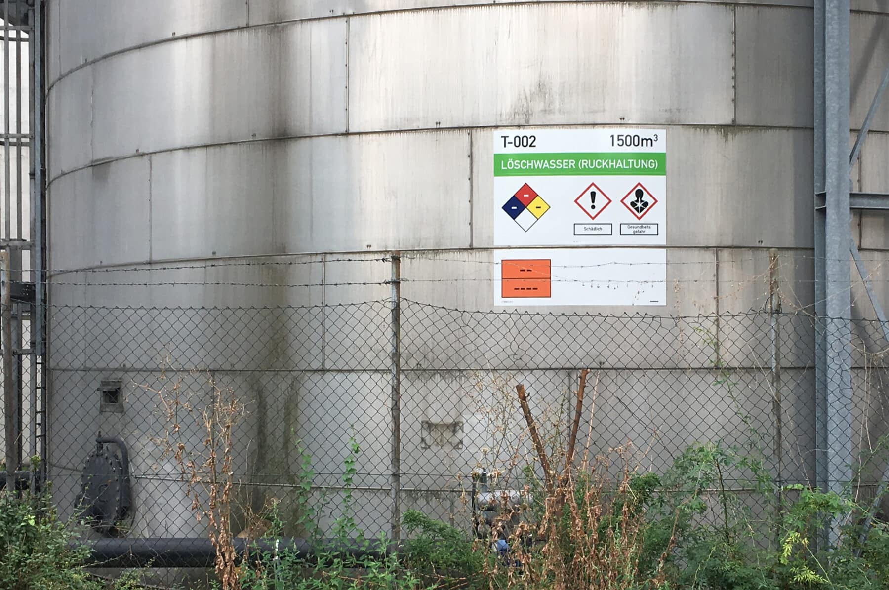 Sicherheitszeichen für Lagertanks