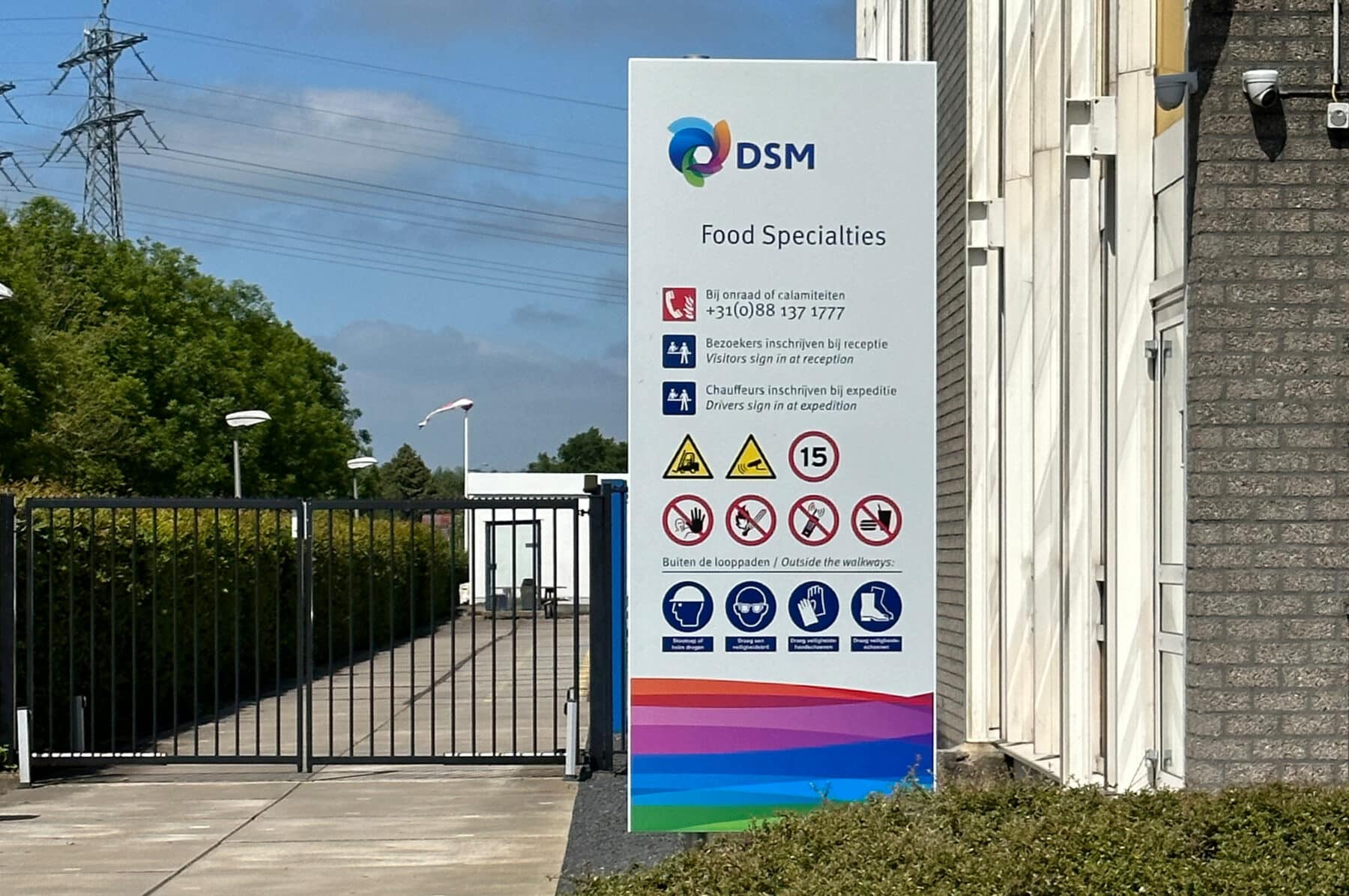 routing and safety signs