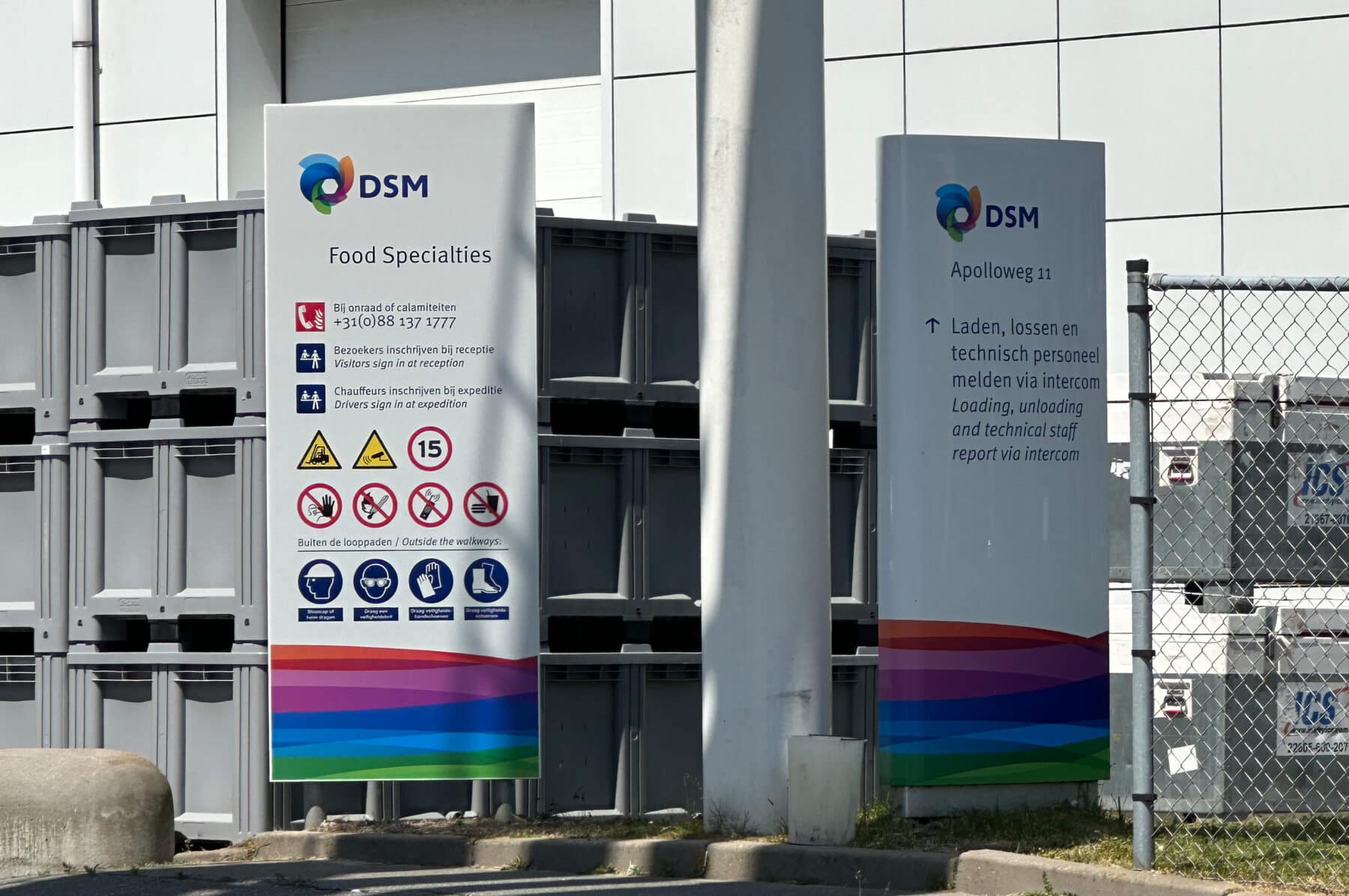routing and safety signs